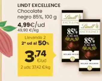Autoservicios Familia LINDT EXCELLENCE Chocolate negro 85% oferta
