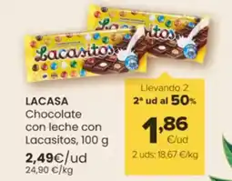 Autoservicios Familia LACASA Chocolate con leche con Lacasitos oferta