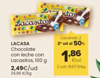 Autoservicios Familia LACASA Chocolate con leche con Lacasitos oferta