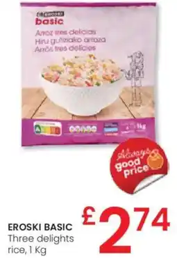 Eroski EROSKI BASIC Three delights rice oferta
