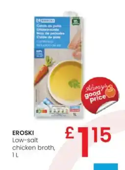 Eroski EROSKI Low-salt chicken broth oferta