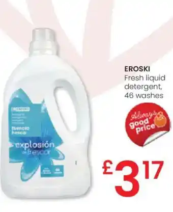 Eroski EROSKI Fresh liquid detergent, 46 washes oferta