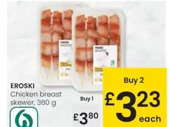 Eroski EROSKI Chicken breast skewer oferta