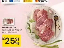 Eroski EROSKI NATUR Ternasco de Aragón lamb fillet steak oferta