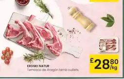 Eroski EROSKI NATUR Ternasco de Aragón lamb cutlets oferta