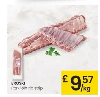 Eroski EROSKI Pork loin rib strip oferta