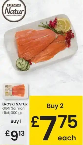 Eroski EROSKI NATUR GGN Salmon fillet oferta