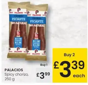 Eroski PALACIOS Spicy chorizo oferta
