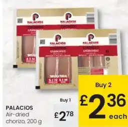 Eroski PALACIOS Air-dried chorizo oferta