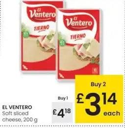 Eroski EL VENTERO Soft sliced cheese oferta