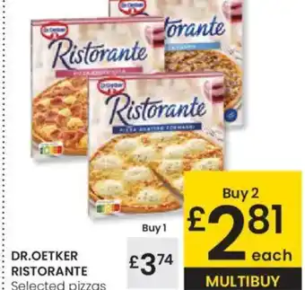 Eroski DR. OETKER RISTORANTE Selected pizzas oferta