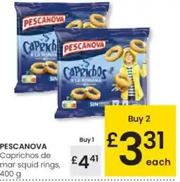 Eroski PESCANOVA Caprichos de mar squid rings oferta