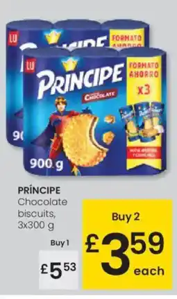 Eroski PRÍNCIPE Chocolate biscuits oferta