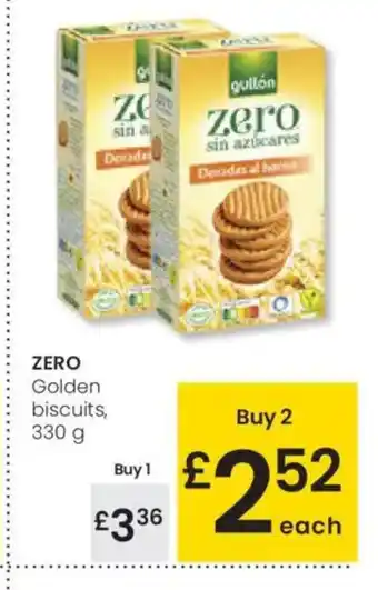 Eroski ZERO Golden biscuits oferta