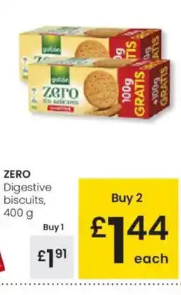Eroski ZERO Digestive biscuits oferta