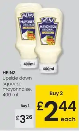 Eroski HEINZ Upside down squeeze mayonnaise oferta