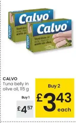 Eroski CALVO Tuna belly in olive oil oferta