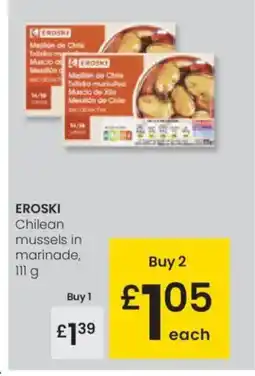 Eroski EROSKI Chilean mussels in marinade oferta