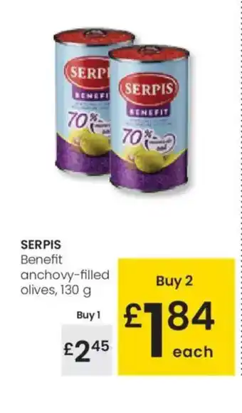 Eroski SERPIS Benefit anchovy-filled oferta