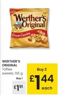 Eroski WERTHER'S ORIGINAL Toffee sweets oferta