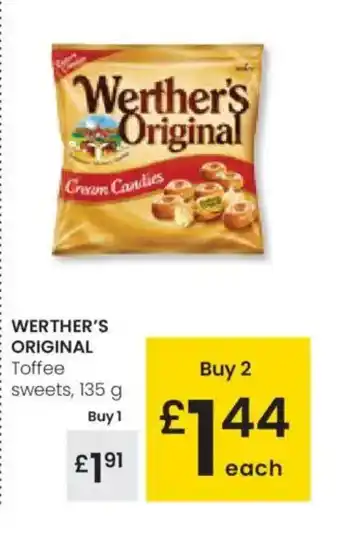 Eroski WERTHER'S ORIGINAL Toffee sweets oferta