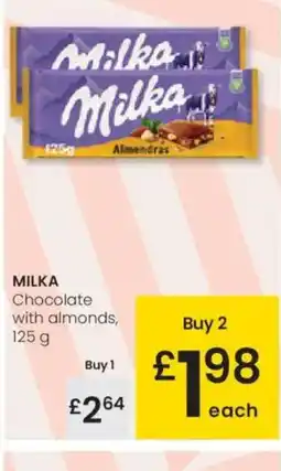Eroski MILKA Chocolate with almonds oferta