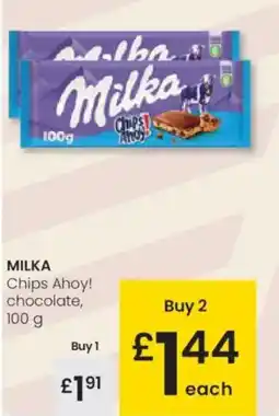 Eroski MILKA Chips Ahoy! chocolate oferta