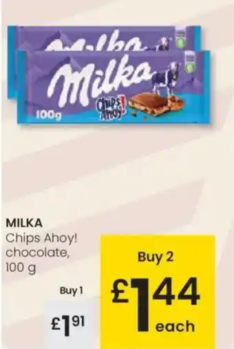 Eroski MILKA Chips Ahoy! chocolate oferta