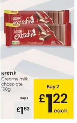 Eroski NESTLÉ Creamy milk chocolate oferta
