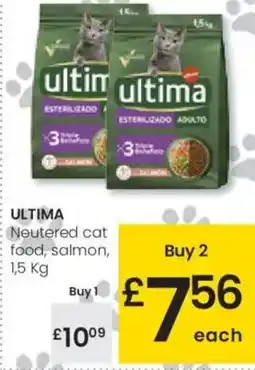 Eroski ULTIMA Neutered cat food, salmon oferta