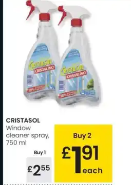 Eroski CRISTASOL Window cleaner spray oferta