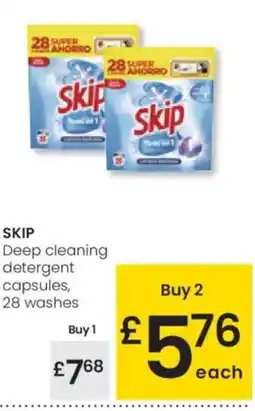 Eroski SKIP Deep cleaning detergent capsules, 28 washes oferta