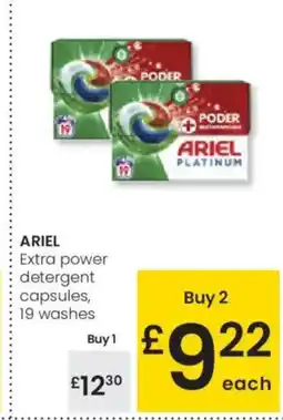 Eroski ARIEL Extra power detergent capsules oferta