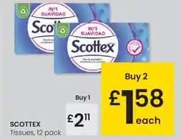 Eroski SCOTTEX Tissues, 12 pack oferta