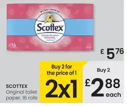Eroski SCOTTEX Original toilet paper, 16 rolls oferta