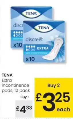Eroski TENA Extra incontinence pads oferta