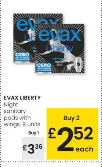 Eroski EVAX LIBERTY Night each pads with oferta