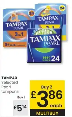 Eroski TAMPAX Selected Pearl tampons oferta