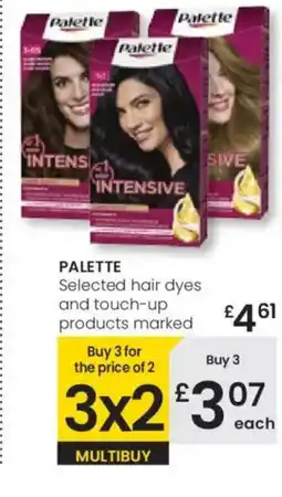Eroski PALETTE Selected hair dyes and touch-up products marked oferta