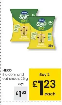 Eroski HERO Bio corn and oat snack oferta