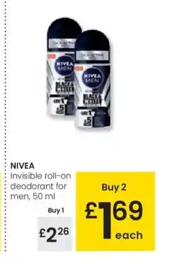 Eroski NIVEA Invisible roll-on deodorant for men oferta