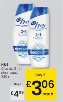 Eroski H&S Classic 2 in 1 shampoo oferta
