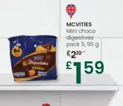 Eroski MCVITIES Mini choco digestives oferta