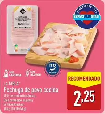 ALDI Pechuga de pavo cocida oferta