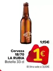 Carrefour La rubia - cerveza 1870 oferta