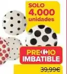 Carrefour La maison - vajilla gres topos negros o rojos oferta