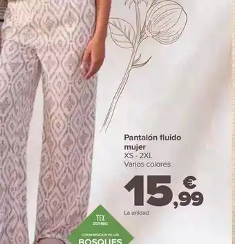Carrefour Pantalón fluido mujer oferta