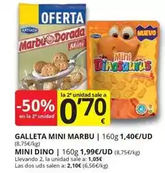 Supermercados MAS Artiach - galleta mini marbu oferta