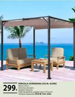 CMB Bricolage Pergola corredera 3x3 m. acero oferta