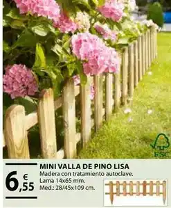CMB Bricolage Mini valla de pino lisa oferta